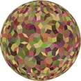 thumbnail image 1 of Ahgly Company Machine Washable Indoor Round Transitional Brown Red Area Rugs, 6' Round, 1 of 7