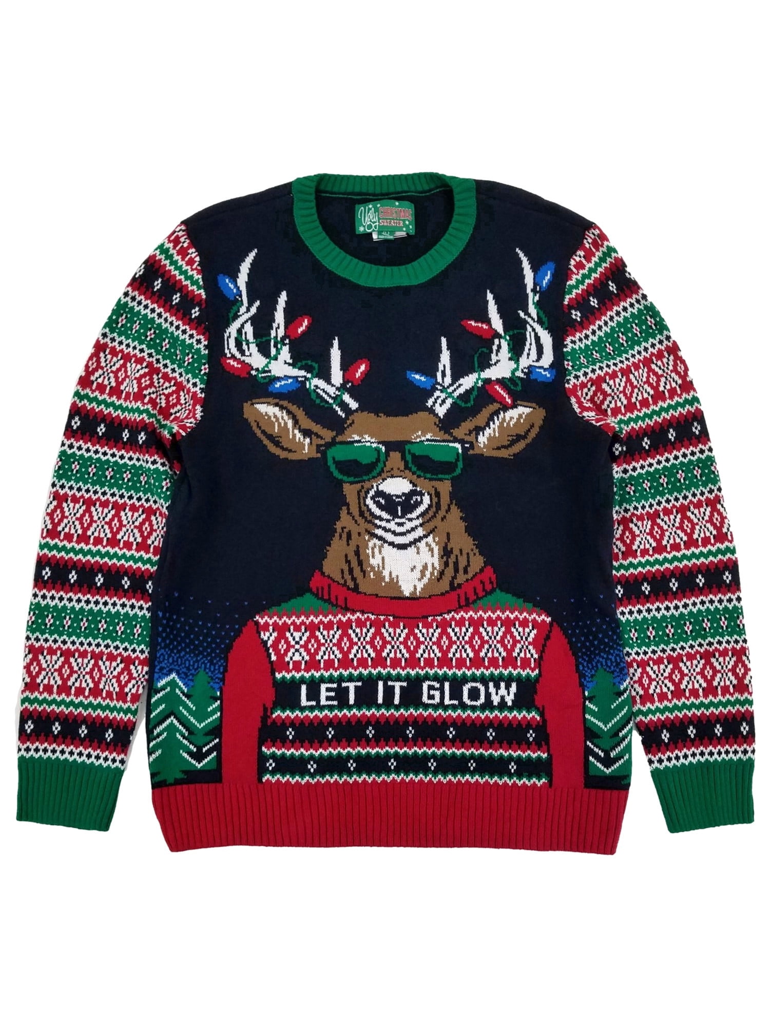 navy reindeer sweater