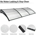 thumbnail image 3 of Yescom 38"X117" Window Awning Door Canopy Polycarbonate Anti-UV30+ Cover Outdoor Rain Snow Protection Patio White Board, 3 of 9