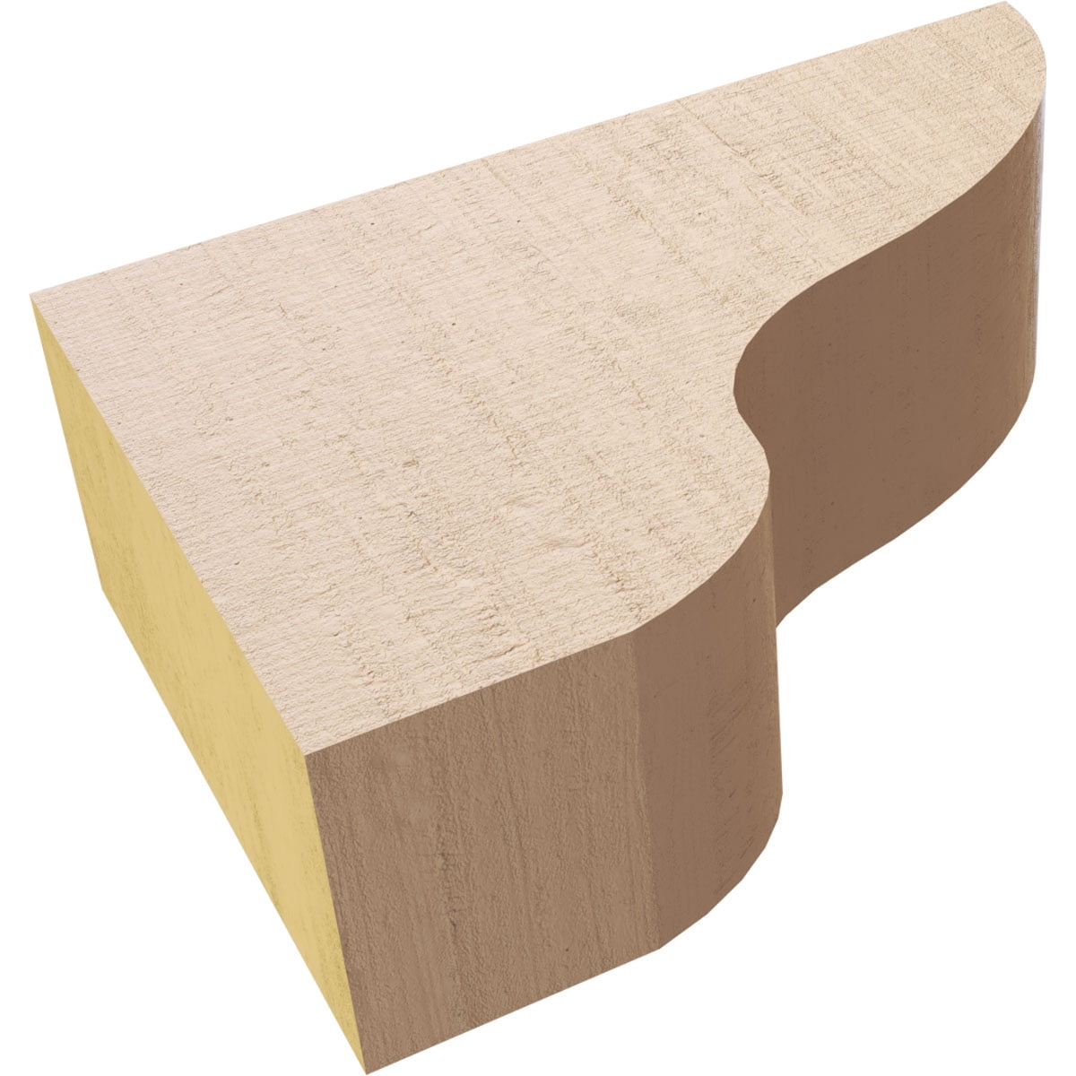 2"W x 6"D x 4"H Classic Greensboro Rough Cedar Woodgrain TimberThane Corbel, Primed Tan