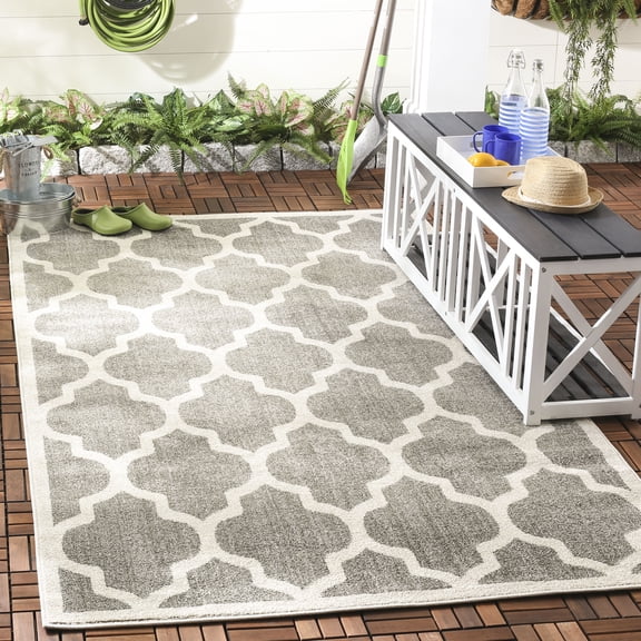 Safavieh Amherst Roderick Geometric Area Rug, Dark Gray/Beige, 6' x 9'