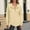 Beige, variant on Oversized Sweatshirt for Women Long Sleeve V Neck Pullover Sweatshirts Lightweight Half Button Down Curved Hem Hoodies