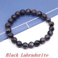 thumbnail image 3 of Pulsera de cuentas de piedra Natural para hombres y mujeres, cuarzo de cristal, amatista, aguamarinas, Jades, joyería, ágata, brazalete elástico, 3 of 5