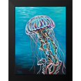 thumbnail image 2 of Vitaletti, Carolee 12x14 Black Modern Framed Museum Art Print Titled - Colorful Jellyfish II, 2 of 5