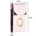 thumbnail image 2 of Adhesive Ring Holder Phone Pocket, Cell Phone Stick On Card Holder Wallet Sleeve, PU Leather Credit Cards/ID Card Holder with Sticker for Back of Phone - Pink, 2 of 8