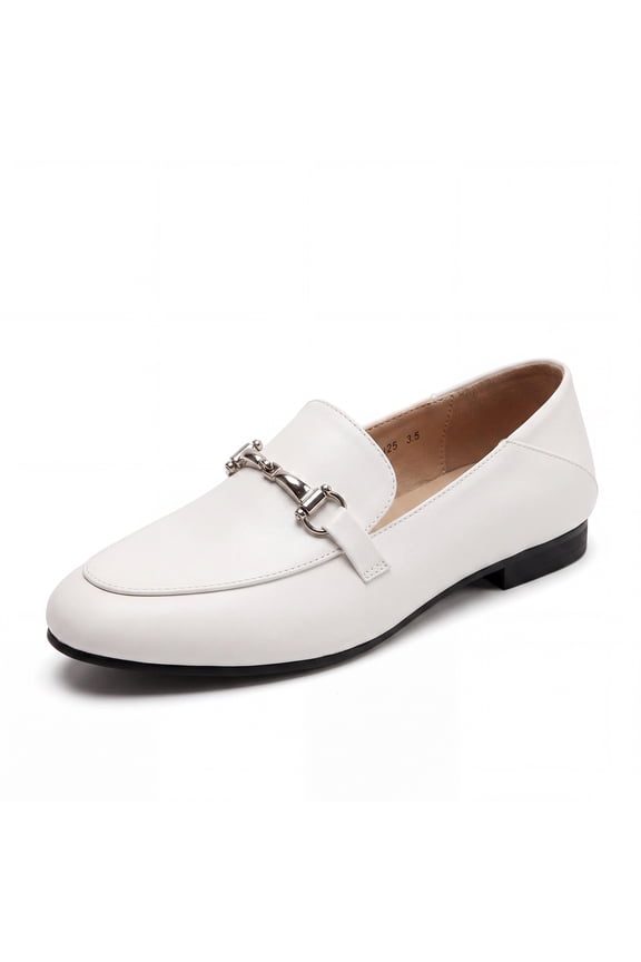 Women's Loafers Flats Leather Backless Slip On Office Casual Shoes