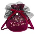 thumbnail image 1 of Coofit Christmas Drawstring Gift Bag Lint Fake Pearl Candy Bag Drawstring Treat Bag, 1 of 10