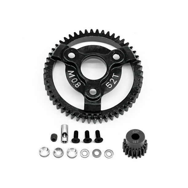 Vogacara 2 uds engranaje de acero 2WD Spur Drag piezas 50T accesorios de Control remoto Bandit reemplazar Slash reparación coche RC adaptador Kits de construcción modelo 52T+18T Vogacara FN012042-02