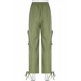 thumbnail image 6 of Pocketed Front Parachute Cargo Pants (S, CoffeeBrown), 6 of 9