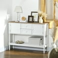 thumbnail image 2 of HOMCOM Console Table with 2 Drawers and Cabinets Retro Sofa Table, 2 of 10