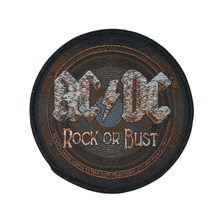 AC/DC ACDC Rock Or Bust Album Art Patch Circular Rock Band Woven Sew On (Best Peaches In The World)