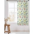 thumbnail image 3 of Sheer Curtains 72 Inches Long, Colorful Flowers Semi Sheer Curtains Light Filtering Window Treatment, Botanical Wildflowers Floral Green Privacy Voile Drapes for Living Room Bedroom 52x72 Inch, 3 of 7