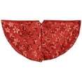 thumbnail image 5 of Northlight Sequin Snowflake Pattern Mini Christmas Tree Skirt - Red - 20", 5 of 7