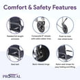 thumbnail image 5 of ProHeal 19” Transport Wheelchairs for Adults, Foldable and Lightweight - Steel Wheel Chair, Padded Armrests, and Swing Away Footrests, 5 of 7