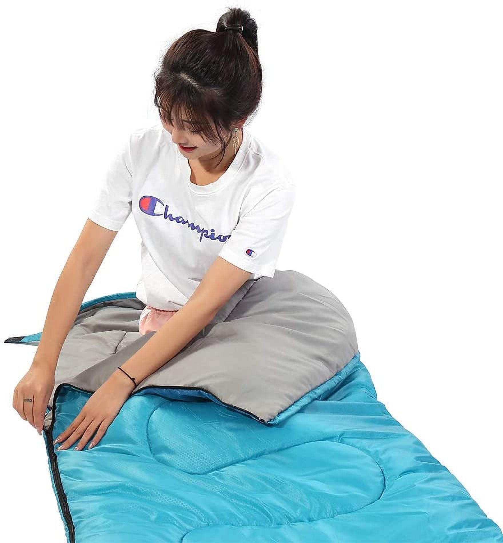 Sleeping Bag 3 Seasons (Summer, Spring, Fall) Warm & Cool Weather - Lightweight,Waterproof Indoor Outdoor Use for Kids, Teens Adults Hiking and Camping