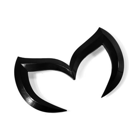 Ss Rear Panel Emblem - 10-13 Mazda3 / Mazdaspeed3 Evil 'M' Rear Trunk Emblem Badge - Gloss Black