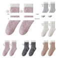 thumbnail image 2 of Goodw7 Non Slip Floor Socks for Women Men, Thick Warm Fleece Cuff Cable Knit Socks with Grips, Cozy Mid Calf Indoor Home Socks for Winter Lounging, 2 of 5