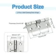 thumbnail image 2 of 2Pcs Self-Closing Door Hinges, 3" 304 Stainless Steel Spring Hinge, Interior, 2 of 6