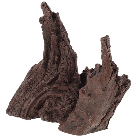 LOLIPPYY Artificial Driftwood Log Resin Ornament with Hideaway Cave for Aquarium and Reptile Tanks