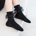 thumbnail image 4 of Kids Baby Girls Socks Cute Ruffled Mesh Patchwork Princess Dress Socks for Toddler Clothing Accessory, 4 of 7