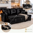 thumbnail image 6 of JERBOR Tufted Sectional Sleeper Sofa Pull Out Couch Bed - Modern Upholstered L Shaped Convertible Sofa Bed with Chaise Lounge and Storage for Living Room, 6 of 11