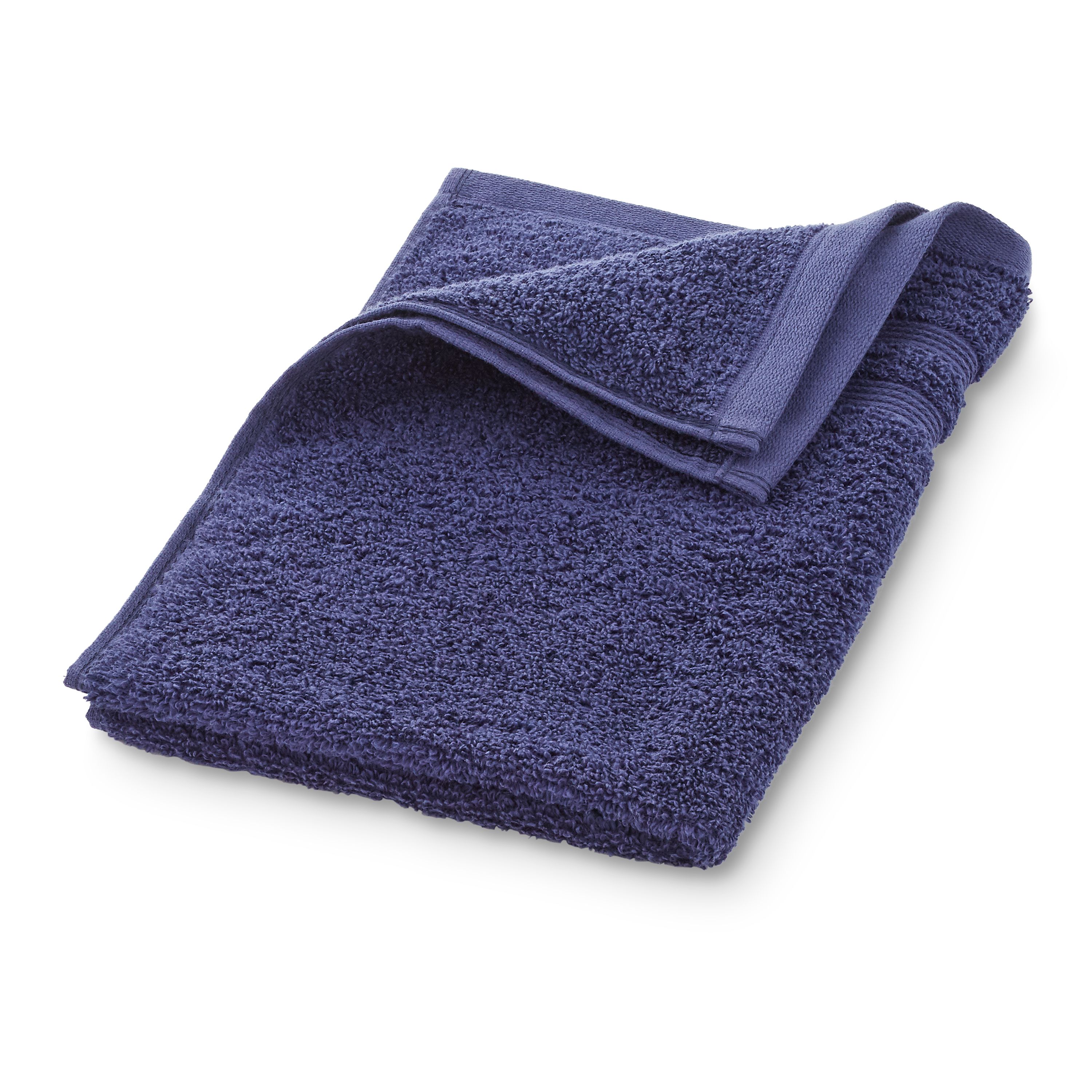 Mainstays Performance Mix Textured 6-Piece Bath Towel Set - Navy Blue - image 8 of 9