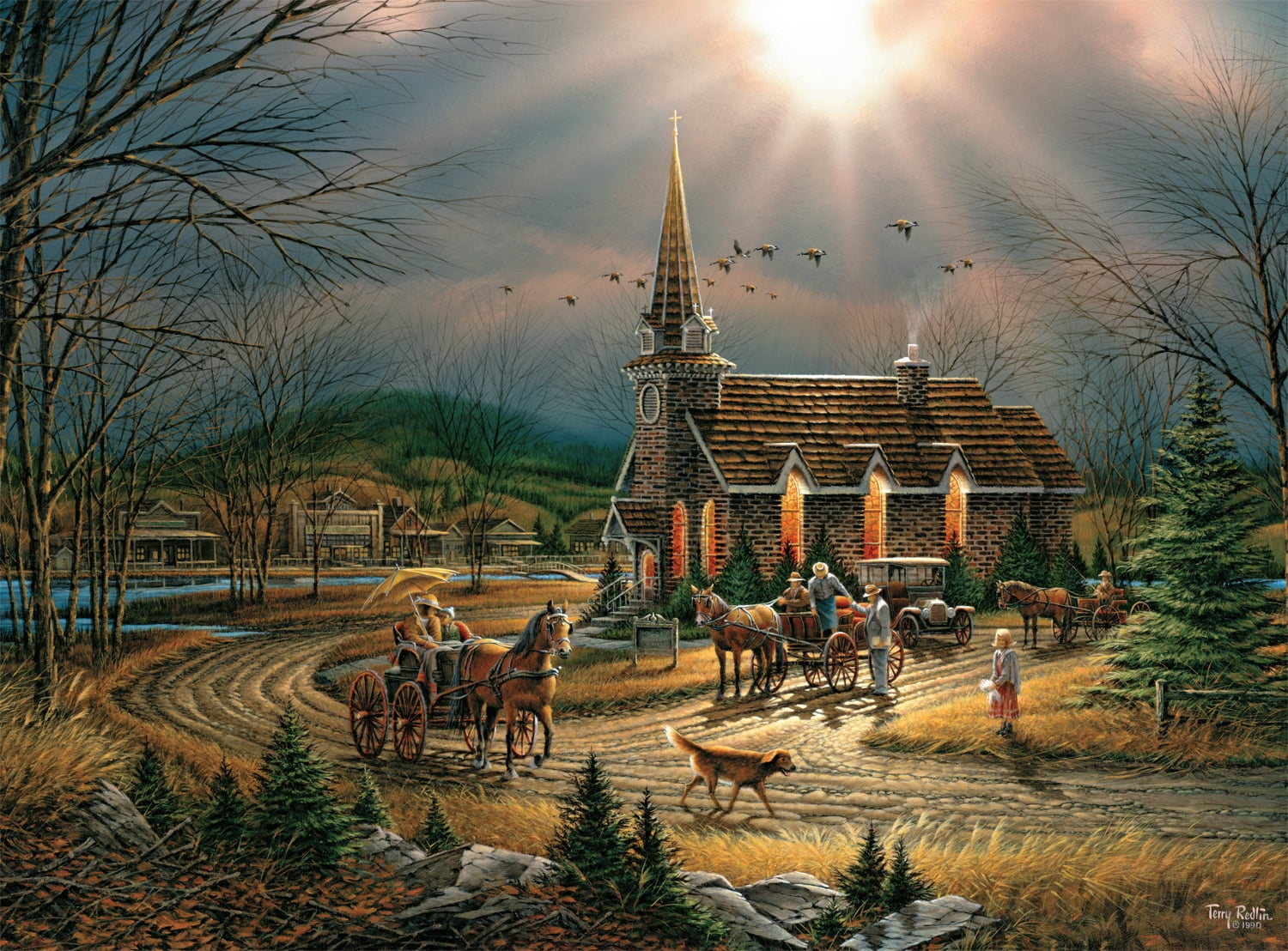 Buffalo Games 1000-Piece God Shed his Grace on Thee Interlocking Jigsaw Puzzle for Adults Ages 14+