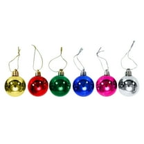 Tyidzon 6Pcs 1.18" Small Christmas Ball Ornaments Shatterproof Christmas Decorations Tree Balls for Holiday Wedding Party Decor