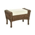 thumbnail image 3 of W Unlimited Home Faux Sea Grass Rattan Garden Patio Chair and Ottoman in Brown, 3 of 4