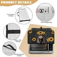 thumbnail image 6 of Renewold Toaster Oven Cover Case Stain-Resistant Smart Oven Air Fryer Cover Countertop Appliance Protective Case Kitchen Decor, 20.5 x 16.5 x 10 Inches, Highland Cow Sunflower Leopard Print, 6 of 7