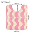 thumbnail image 5 of IAUYY Set of 2 Inch Bath Mat Thick Soft Plush Shower Mat TPR Backing Material Non Slip Bath Mats for Bathroom for Tub Shower Hotel Cream Shape, 5 of 9