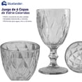 thumbnail image 3 of Juego de 6 Copas de Vidrio de Vidrio 240 ml, Humo, 3 of 5