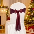 thumbnail image 4 of 1Pc Christmas Stretch Chair Bow Decorations Set, Blue Polyester Decorative Ties For Holiday Party Dining Chair Backs, Tree, And Festive Home Decor (Chair Cover Not Included), 4 of 6