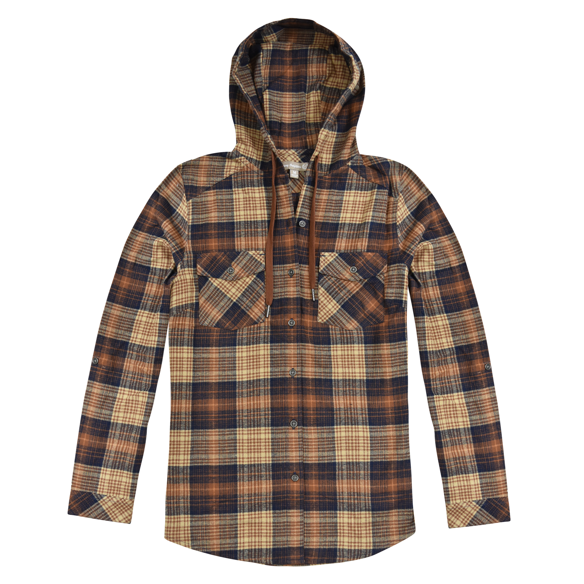Victory Outfitters Women's Assorted Long Sleeve Brushed Hooded Flannel Shirt  - Bronze - L - Walmart.com