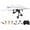 Three, variant on RC Paper Airplane Kit, DIY Electric Remote Control Plane with Gyro Stabilizer and Dual Propellers, 2.4GHz Foldable Fixed Wing Glider Conversion Kit for Beginners and Hobbyists (One)