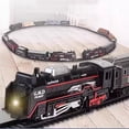thumbnail image 1 of Tren de carga clásico, juguete eléctrico, tren navideño, juego de vías con pistas de luz, modelo de juguetes para niños, regalo para niños, 1 of 5