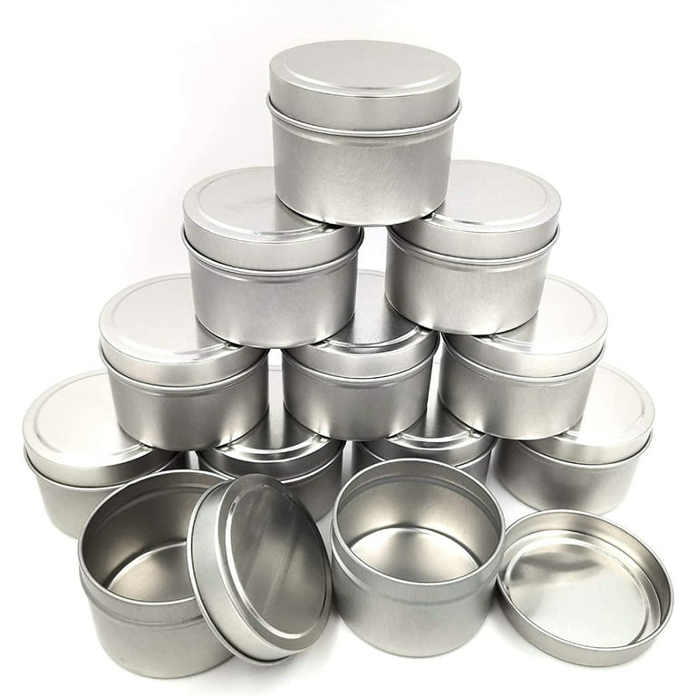 Candle Jars with Lids for Making Candles, 12 Pcs Silver Empty Metal Candle  Containers, DIY Candle Jars for Candle Making (5oz,12) 