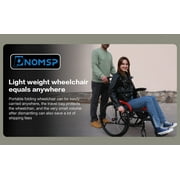 14lb Magnesium Ultra Lightweight Wheelchair 20 inch seat with Flip Back Arms,Portable Wheelchair with Travel Bag,Travel Wheelchairs for Adults,250Ib Weight Capacity, Black