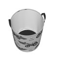 thumbnail image 3 of Balery Gray Tractor Round Laundry Basket with Handles Waterproof Freestanding Laundry Hamper for Clothes Toys in the Dorm and Family-Medium, 3 of 8