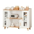 thumbnail image 5 of Fogcroll Kitchen Storage Cabinet Kitchen Buffet Cabinet Sideboard Buffet Cabinet with Storage and Open Shelf and 4 Doors, Modern Storage Cabinet for Kitchen, Dining Room, Living Room, 5 of 13