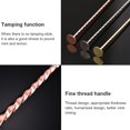 thumbnail image 1 of Electronicheart Cocktail Shaker Spoon Stainless Steel Long Handle Spiral Pattern Bar Stirring Mixing Spoon, Flat-tail Black, 1 of 8