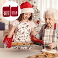 thumbnail image 3 of Christmas Oven Mitt with Storage Pocket Heat-Resistant Pot Holder And Baking Tool Organizer Holiday Baking Essentials, 3 of 7