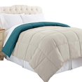 thumbnail image 3 of Benzara BM46025 Génois Grand Size Box Matelassé Réversible Couette&44; Bleu & Gris, 3 of 4