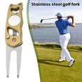 thumbnail image 4 of LJNYFDC Outil de Réparation de Divot Magnétique en Acier Inoxydable Outil de Réparation de Divot de Golf Support de Marqueur Magnétique Pliable Fourche en Métal Vert Outil Adapté aux Hommes et Femmes Golfeurs Durable et Pratique, 4 of 7