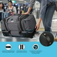 thumbnail image 5 of 30 Inch Rolling Duffle Bag with Telescopic Handle, Wheeled Duffel Bag with Drop-Bottom,  Large Luggage Bags for Travel, Grey/Green, TBL074, 5 of 10