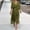 Green, variant on Women Summer Bohemian Casual Wrap V Neck Ruffle Cap Short Sleeve Belt A Line Pleated Hem Midi Sun Dress Stylish And Elegant V Neck Dress Large Womens Dress Casual Summer Petite Midi Dress