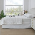 thumbnail image 2 of Jupe de lit Grid très grand de Gouchee Home Grid – Jupe de lit matelassée blanche, microfibre douce brossée, 76 x 80 x 14 pouces, lavable en machine, 2 of 6