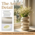 thumbnail image 2 of REGALWOVEN Clear Acrylic Flower Vase, Unbreakable Small Bud Vase for Short Stem Bouquets, Shatterproof Plastic Vase for Desk White 3.5"L x 3.5"W x 5.9"H, 2 of 6