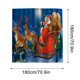 thumbnail image 4 of Alfombra navideña con estampado navideño, juego de cuatro piezas para baño y baño, 4 of 8