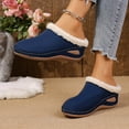 thumbnail image 5 of Fuwddey Slippers for Women Men Comfy Shoes with Warm Lined Round Toe for Indoor And Outdoor Cover Bottom House Slippers Wedge Heel Thick-Soled Slippers, 5 of 6